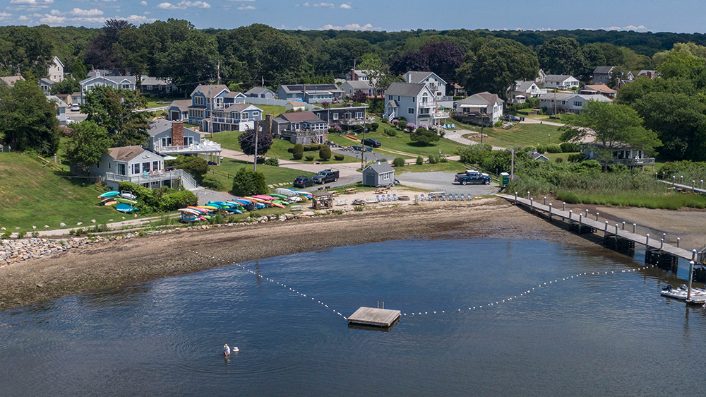 drone view of the house proximity to dock