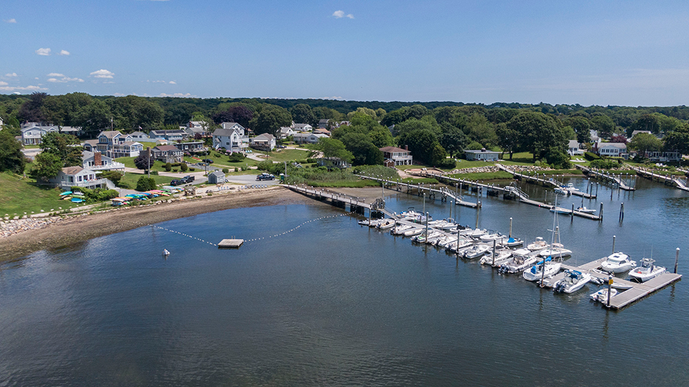 drone view of the house proximity to dock